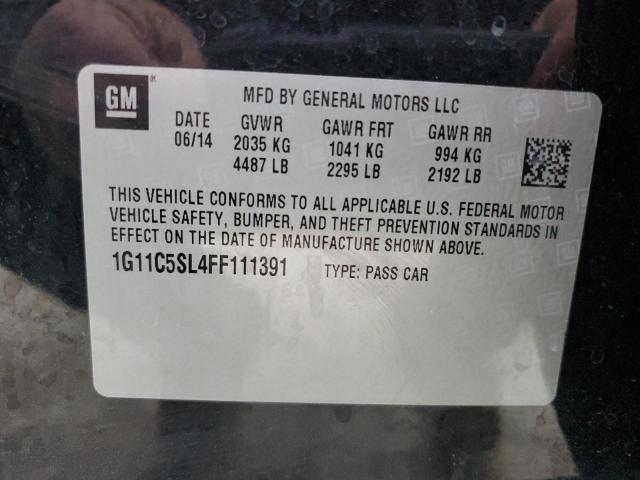 1G11C5SL4FF111391 - 2015 CHEVROLET MALIBU 1LT 黑色 照片 12