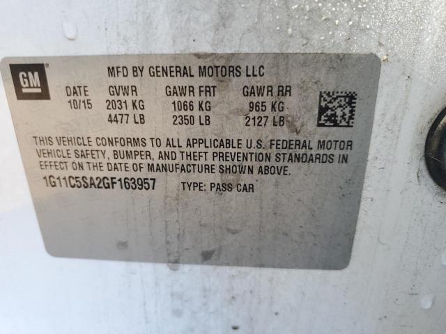 1G11C5SA2GF163957 - 2016 CHEVROLET MALIBU LIM LT WHITE photo 12