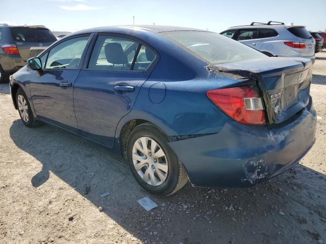 2HGFB2E55CH502444 - 2012 HONDA CIVIC LX BLUE photo 2