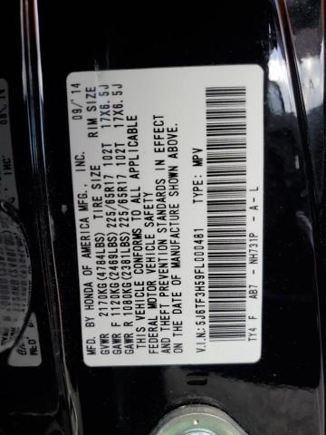 5J6TF3H59FL000481 - 2015 HONDA CROSSTOUR EXL Schwarz Foto 12