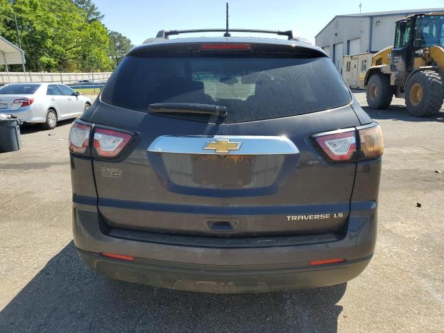 1GNKRFED7EJ360663 - 2014 CHEVROLET TRAVERSE LS GRAY photo 6