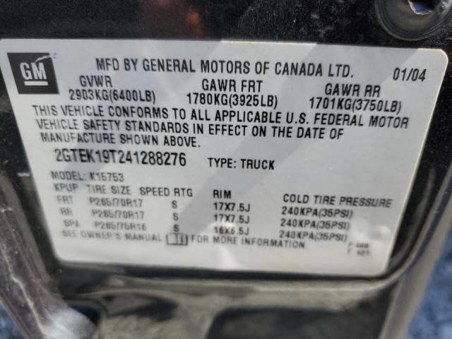 2GTEK19T241288276 - 2004 GMC NEW SIERRA K1500 GRAY photo 12