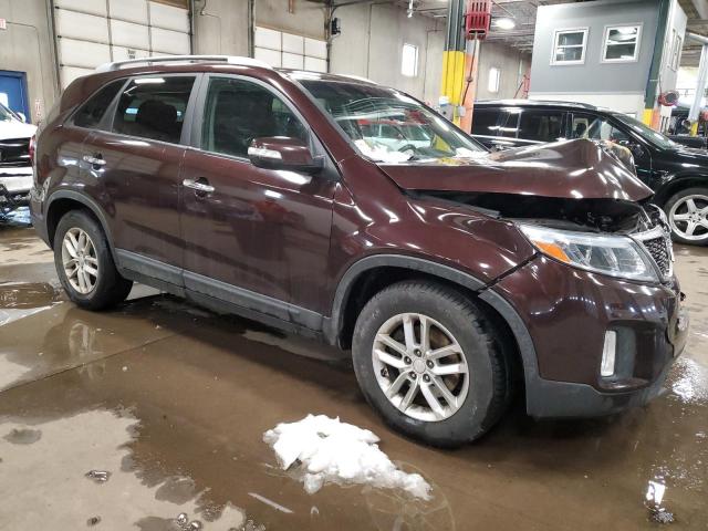 5XYKT4A62FG568067 - 2015 KIA SORENTO LX MAROON photo 4