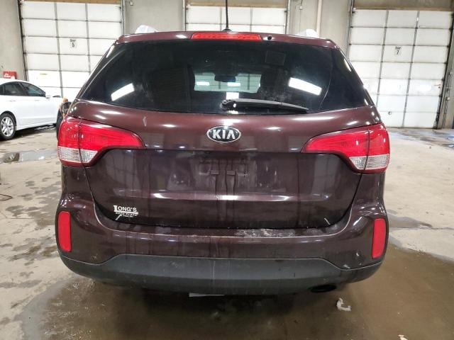 5XYKT4A62FG568067 - 2015 KIA SORENTO LX MAROON photo 6