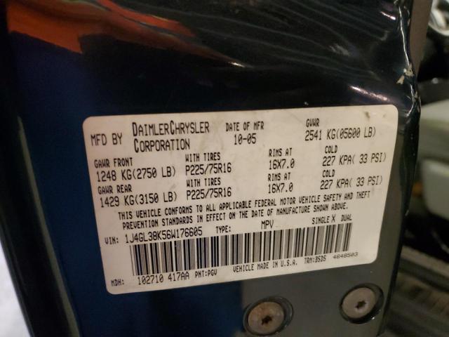 1J4GL38K56W176605 - 2006 JEEP LIBERTY RENEGADE GREEN photo 13