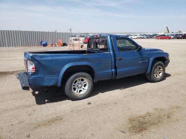 1B7FL36X62S586203 - 2002 DODGE DAKOTA SPORT BLUE photo 3