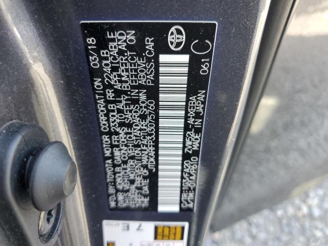 JTDKARFP3J3075760 - 2018 TOYOTA PRIUS PRIM 石墨色 照片 13