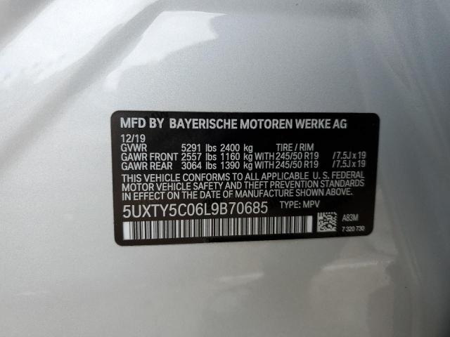 5UXTY5C06L9B70685 - 2020 BMW X3 XDRIVE30I SILVER photo 13