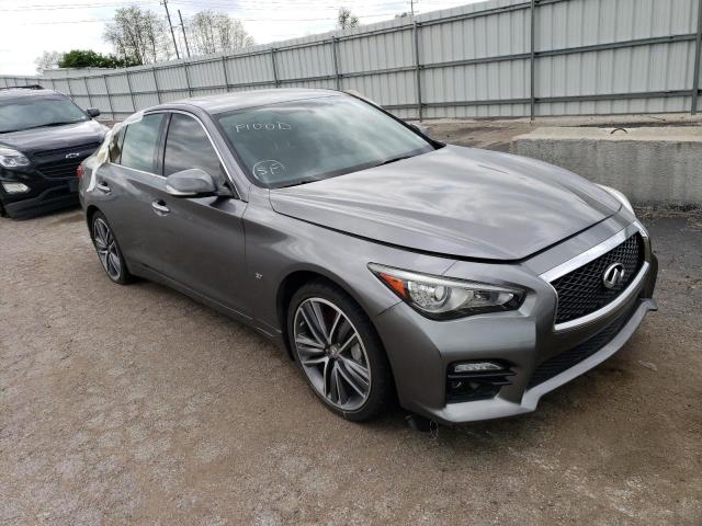 JN1BV7AR9EM701798 - 2014 INFINITI Q50 BASE GRAY photo 4