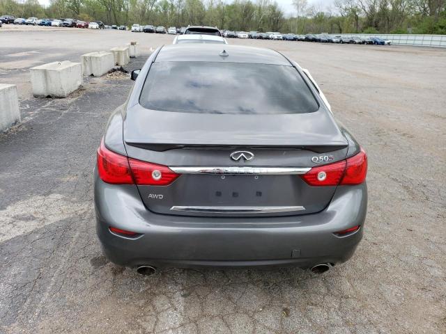 JN1BV7AR9EM701798 - 2014 INFINITI Q50 BASE GRAY photo 6