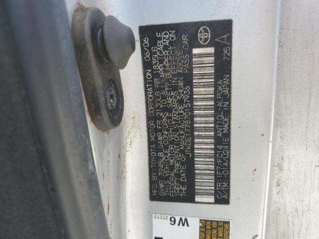 JTKDE177870157936 - 2007 TOYOTA SCION TC SILVER photo 12