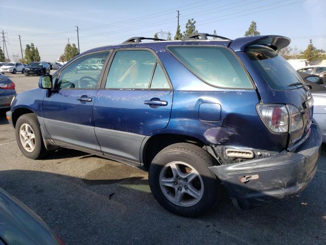 JTJHF10U120285527 - 2002 LEXUS RX 300 BLUE photo 2