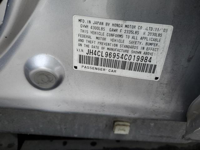 JH4CL96954C019984 - 2004 ACURA TSX SILVER photo 12