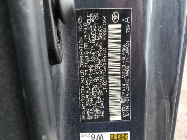 JTKDE177460096700 - 2006 TOYOTA SCION TC 灰色 照片 12