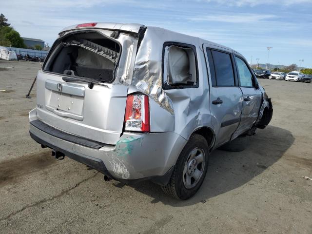 5FNYF3H26AB003108 - 2010 HONDA PILOT LX SILVER photo 3