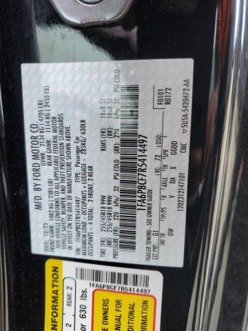 1FA6P8CF7R5414497 - 2024 FORD MUSTANG GT BLACK photo 13