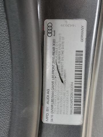 WAUW2AFC2GN182094 - 2016 AUDI S7 PRESTIGE GRAY photo 12