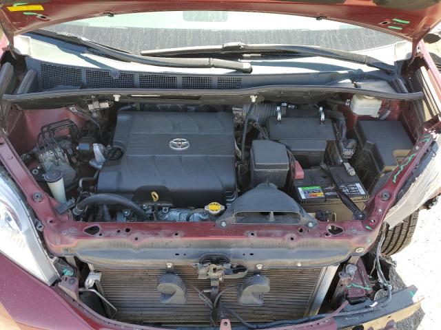 5TDKK3DC6ES423422 - 2014 TOYOTA SIENNA LE RED photo 12