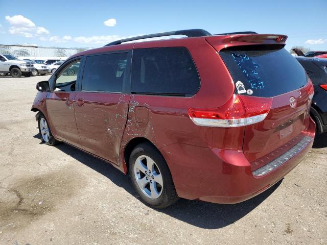 5TDKK3DC6ES423422 - 2014 TOYOTA SIENNA LE RED photo 2