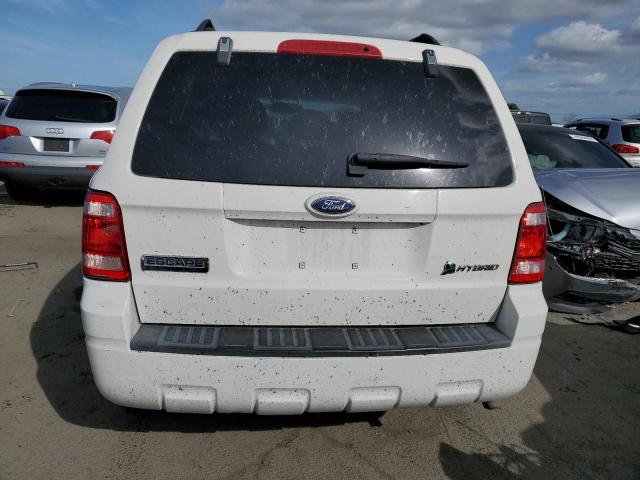 1FMCU49339KB18949 - 2009 FORD ESCAPE HYBRID WHITE photo 6