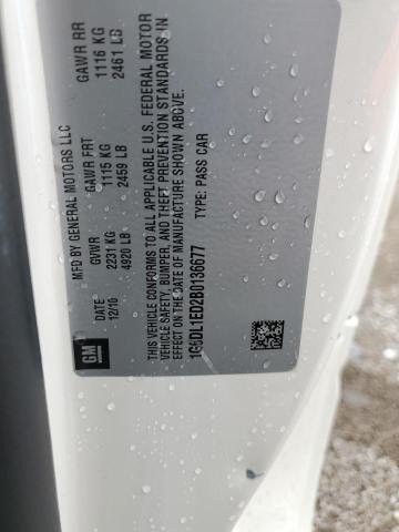 1G6DL1ED2B0136677 - 2011 CADILLAC CTS PERFORMANCE COLLECTION Білий фото 12