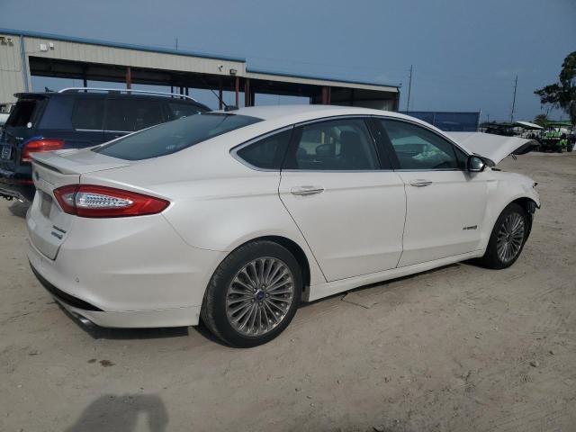 3FA6P0RU0ER377159 - 2014 FORD FUSION TITANIUM HEV WHITE photo 3