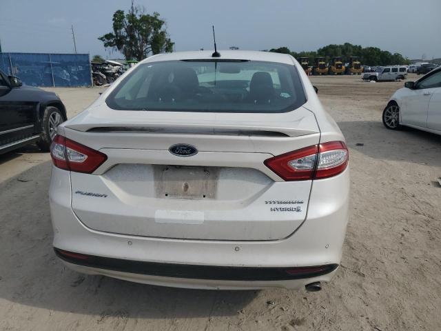 3FA6P0RU0ER377159 - 2014 FORD FUSION TITANIUM HEV WHITE photo 6