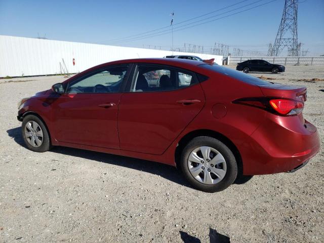 5NPDH4AE5GH697478 - 2016 HYUNDAI ELANTRA SE RED photo 2