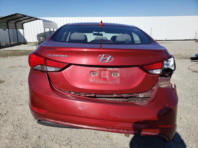 5NPDH4AE5GH697478 - 2016 HYUNDAI ELANTRA SE RED photo 6