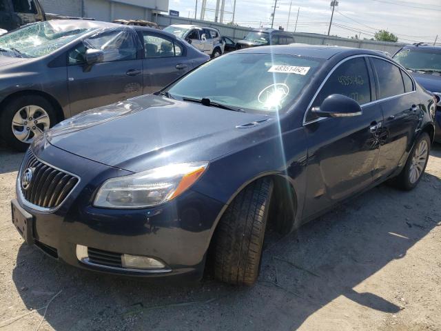 2G4GS5EV3D9139928 - 2013 BUICK REGAL PREMIUM BLUE photo 2