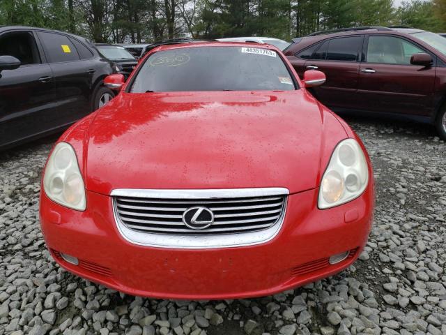 JTHFN48Y820001508 - 2002 LEXUS SC 430 RED photo 5