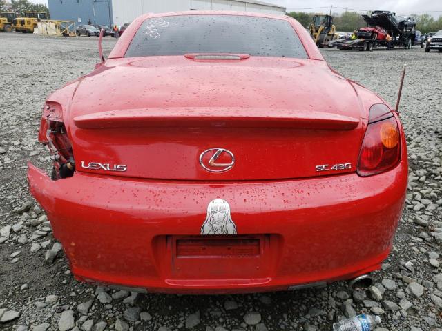 JTHFN48Y820001508 - 2002 LEXUS SC 430 RED photo 6