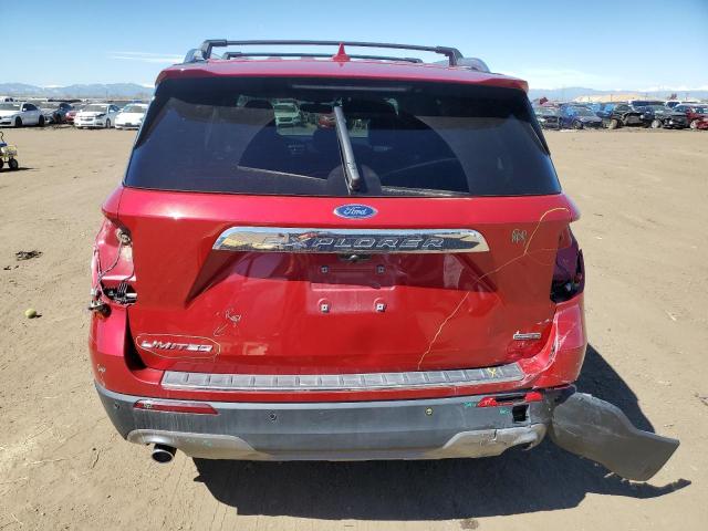 1FM5K8FW6LGC65653 - 2020 FORD EXPLORER LIMITED RED photo 6
