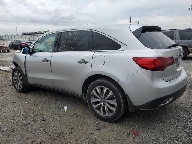 5FRYD3H43FB003872 - 2015 ACURA MDX TECHNOLOGY SILVER photo 2