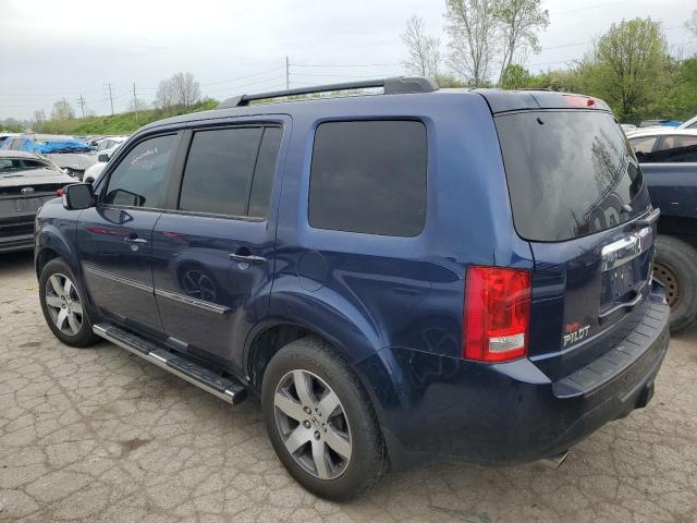 5FNYF4H95FB005135 - 2015 HONDA PILOT TOURING BLUE photo 2