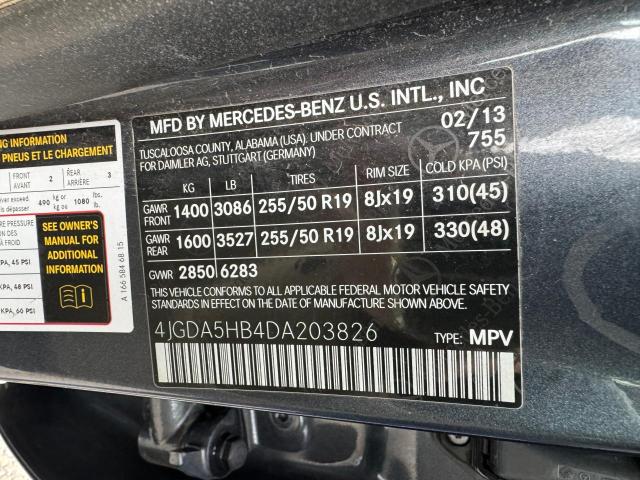 4JGDA5HB4DA203826 - 2013 MERCEDES-BENZ ML 350 4MATIC GRAY photo 11