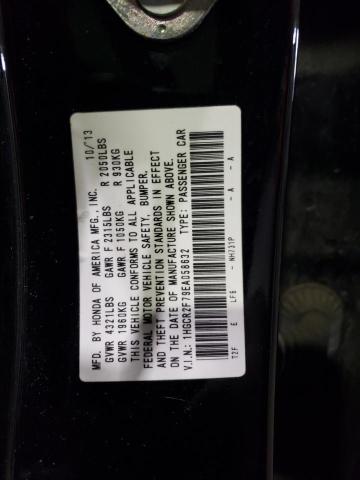 1HGCR2F79EA058632 - 2014 HONDA ACCORD EX BLACK photo 12