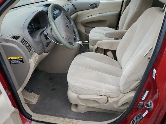 KNDMB233986225314 - 2008 KIA SEDONA EX RED photo 7