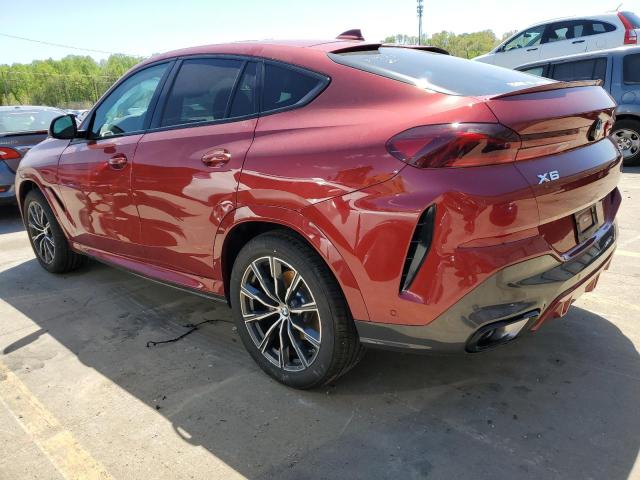 5UXCY6C08P9P44812 - 2023 BMW X6 XDRIVE40I RED photo 2