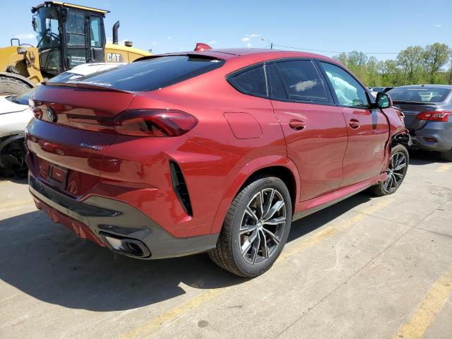 5UXCY6C08P9P44812 - 2023 BMW X6 XDRIVE40I RED photo 3