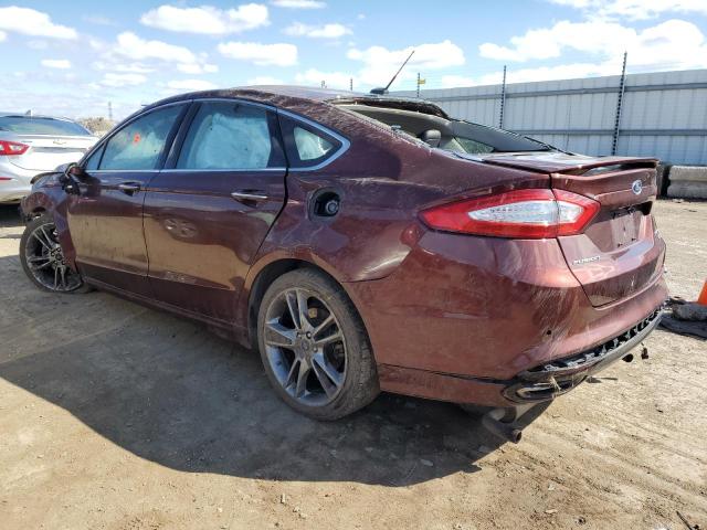 3FA6P0D94FR136760 - 2015 FORD FUSION TITANIUM RED photo 2