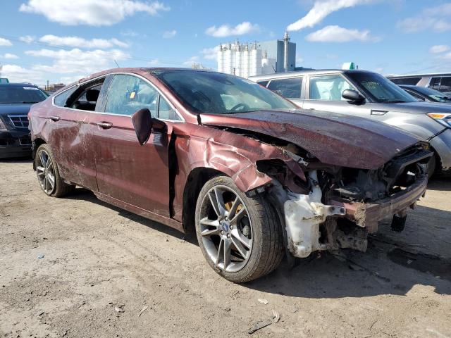 3FA6P0D94FR136760 - 2015 FORD FUSION TITANIUM RED photo 4