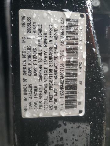 1HGCM66827A007166 - 2007 HONDA ACCORD EX BLACK photo 12