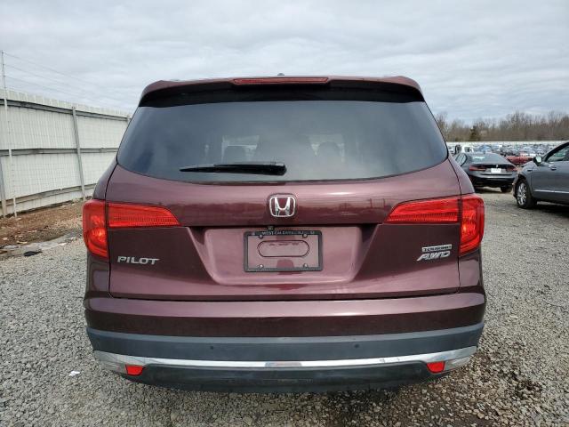 5FNYF6H95HB018949 - 2017 HONDA PILOT TOURING MAROON photo 6