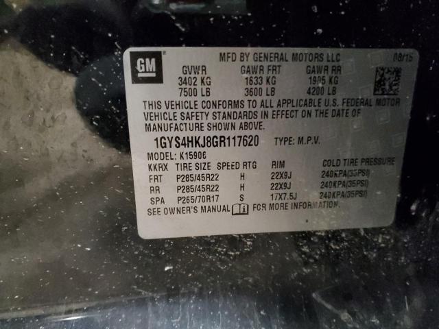 1GYS4HKJ8GR117620 - 2016 CADILLAC ESCALADE ESV LUXURY BLACK photo 13