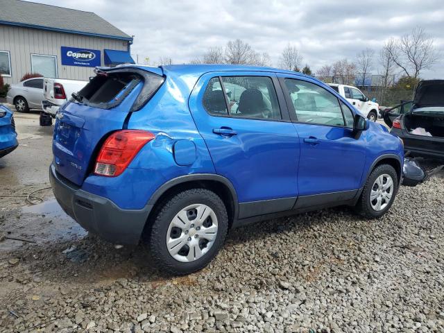 KL7CJKSB7GB742766 - 2016 CHEVROLET TRAX LS BLUE photo 3