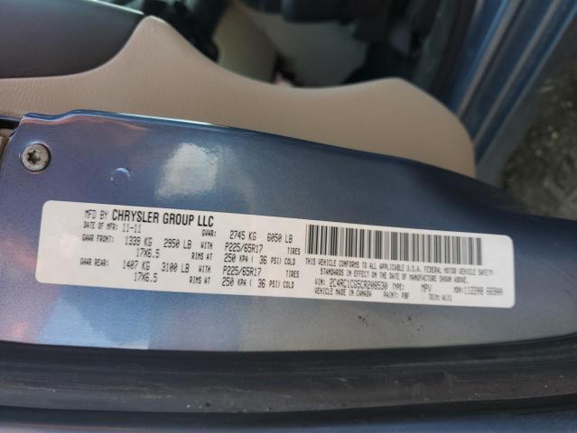 2C4RC1CG5CR208530 - 2012 CHRYSLER TOWN & COU TOURING L BLUE photo 13