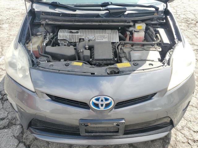 JTDKN3DUXC1589615 - 2012 TOYOTA PRIUS CHARCOAL photo 11