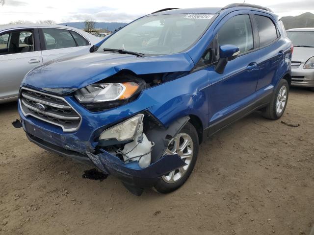 MAJ3P1TE6JC174148 - 2018 FORD ECOSPORT SE BLUE photo 1