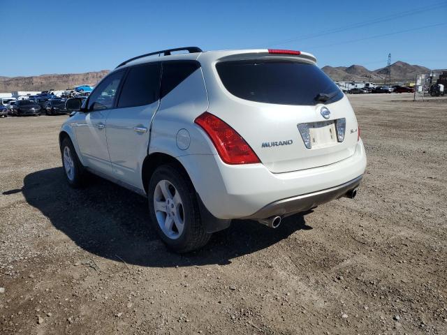 JN8AZ08W44W314227 - 2004 NISSAN MURANO SL WHITE photo 2